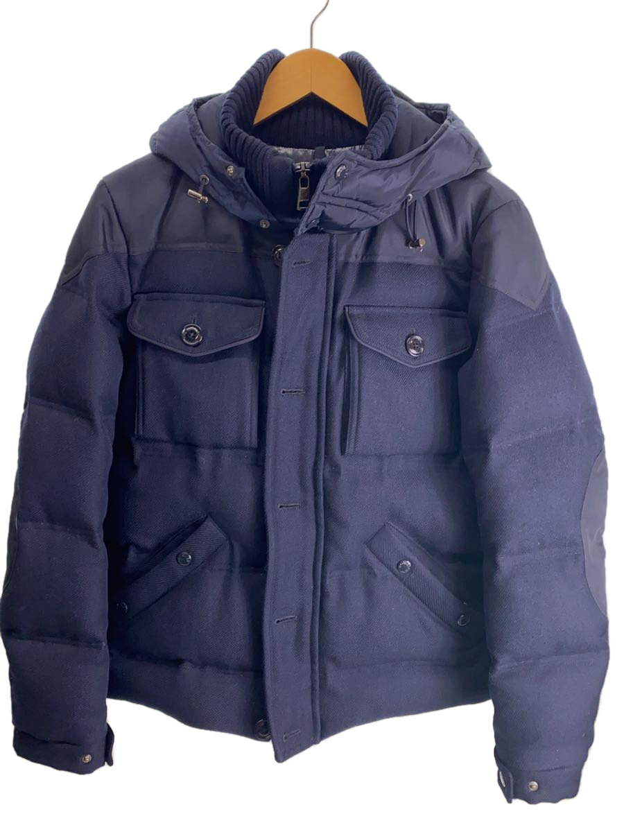【中古】MONCLER◆ダウンジャケット/2/ウール/NVY/132-091-41911-80/第3ボタン欠品//【メンズウェア】