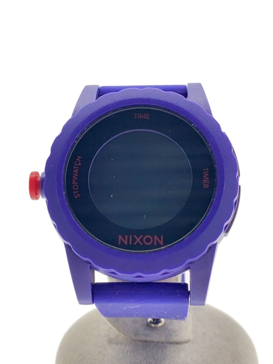 Other - 【中古】NIXON◆クォーツ腕時計/デジタル/ラバー/BLK/PUP/THE GENIE【服飾雑貨他】