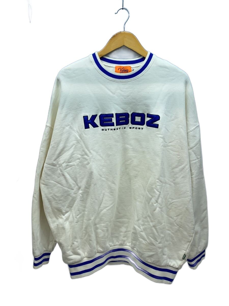 【中古】Keboz◆スウェット/XL/コットン/WHT【メンズウェア】