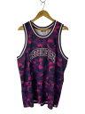 【中古】A BATHING APE◆BASKETBALL TANK TOP/タンクトップ/XL/ポリエステル/PUP/カモフラ【メンズウェア】
