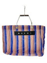 【中古】MARNI◆トートバッグ/--/マルチカラー/ストライプ【バッグ】