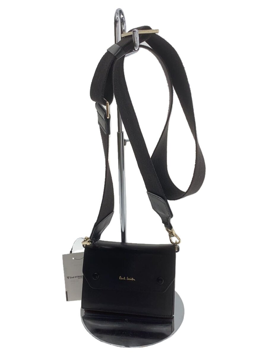 【中古】Paul Smith◆コンサティーナ クラッチバッグ/2wayミニショルダー/ショルダーバッグ/レザー/BLK【バッグ】