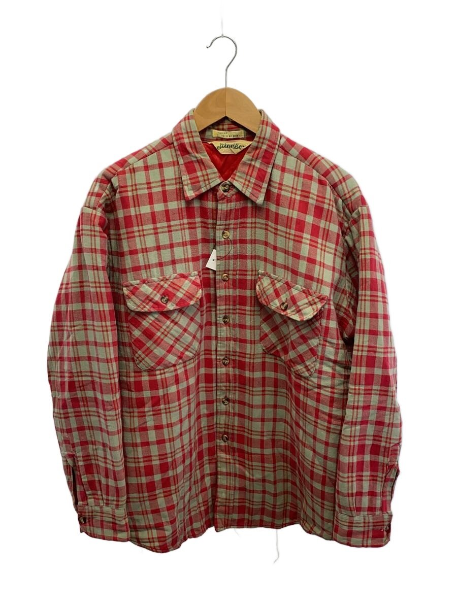 Rakuten - 【中古】ST JOHN’S BAY◆80s/キルティングネル長袖シャツ/M/コットン/レッド/チェック//【メンズウェア】