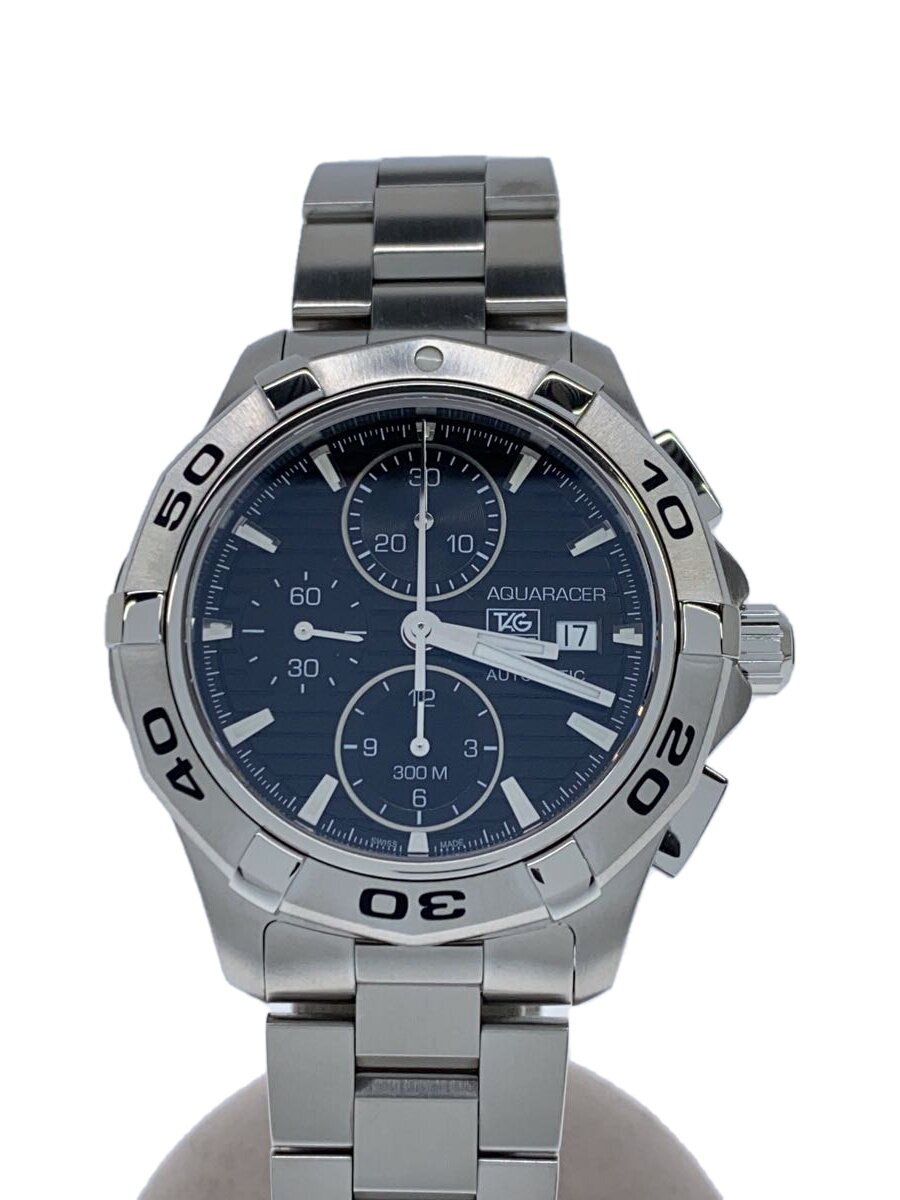 【中古】TAGHeuer◆アクアレーサークロノグラフキャリバー16_AT42mm/BLK/202504WOH済/20250419日差+5【服飾雑貨他】