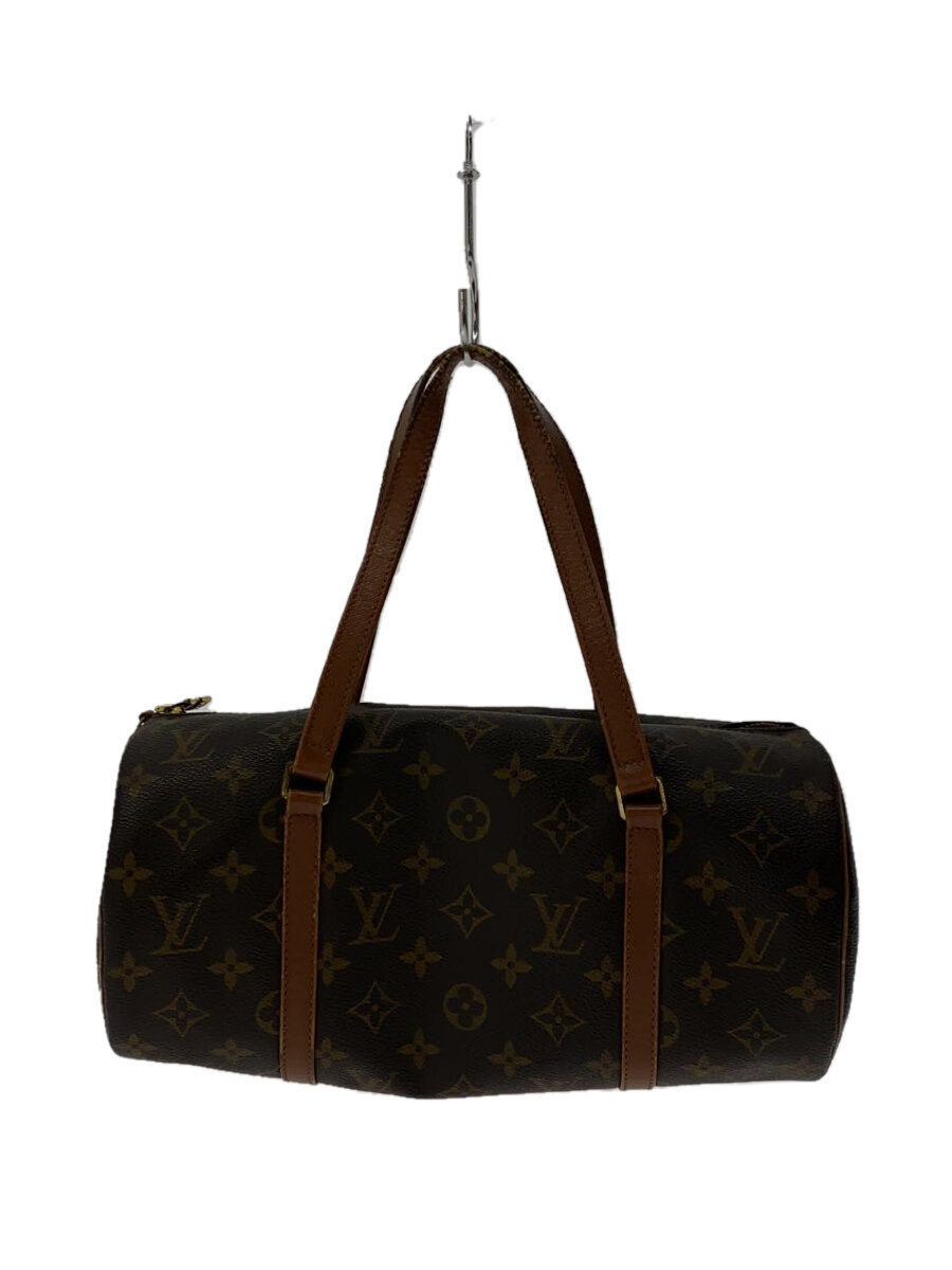 LOUIS VUITTON - 【中古】LOUIS VUITTON◆1)パピヨン30_モノグラム・キャンバス_BRW/PVC/BRW/総柄/劣化、汚れ有//【バッグ】