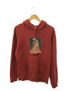 【中古】YARDSALE◆Chrome Snake Hoodie/パーカー/M/コットン/RED【メンズウェア】