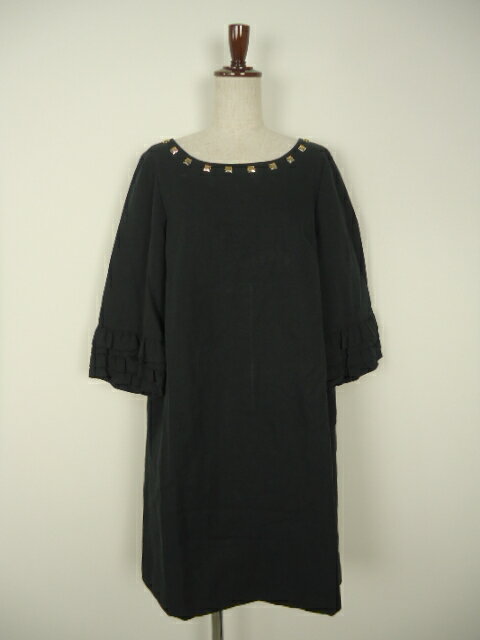 ABAHOUSE◆La Cle/ワンピース/SIZE:--/BLK/コットン汚れ有【中古】【WOMEN】