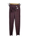 【中古】PLEATS PLEASE ISSEY MIYAKE◆ボトム/3/ポリエステル/RED/総柄/PP81-JF421【レディースウェア】