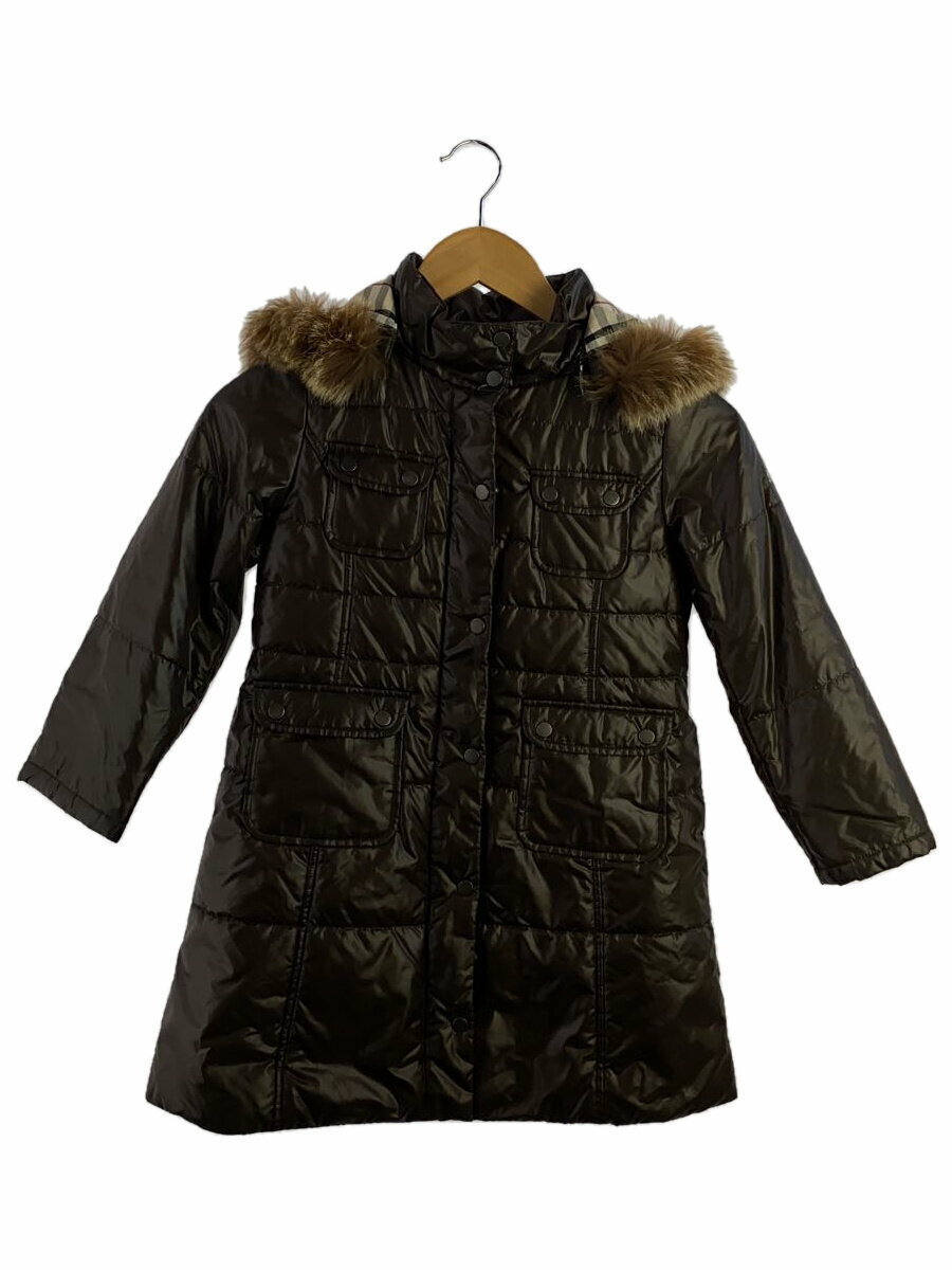 【中古】BURBERRY LONDON◆コート/120cm/ポリエステル/BRW/BN460-580-50【キッズ】