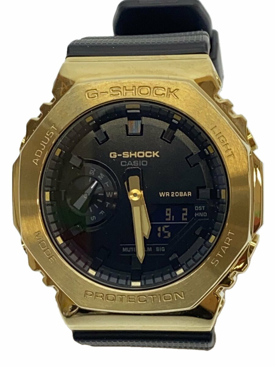 【中古】CASIO◆クォーツ腕時計_G-SHOCK/デジアナ/ラバー/BLK/BLK【服飾雑貨他】