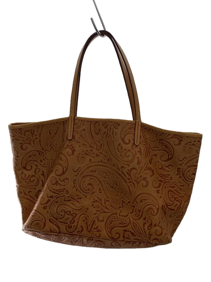 【中古】ETRO◆マルゴット/カービング/トートバッグ/レザー/1b374 2199/持ち手ダメージ 角スレ//【バッグ】