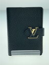 【中古】LOUIS VUITTON◆ヴェルティカル CPウォレット カプシーヌ /イニシャルI/2つ折り財布/レザー/BLK/メンズ/【服飾雑貨他】
