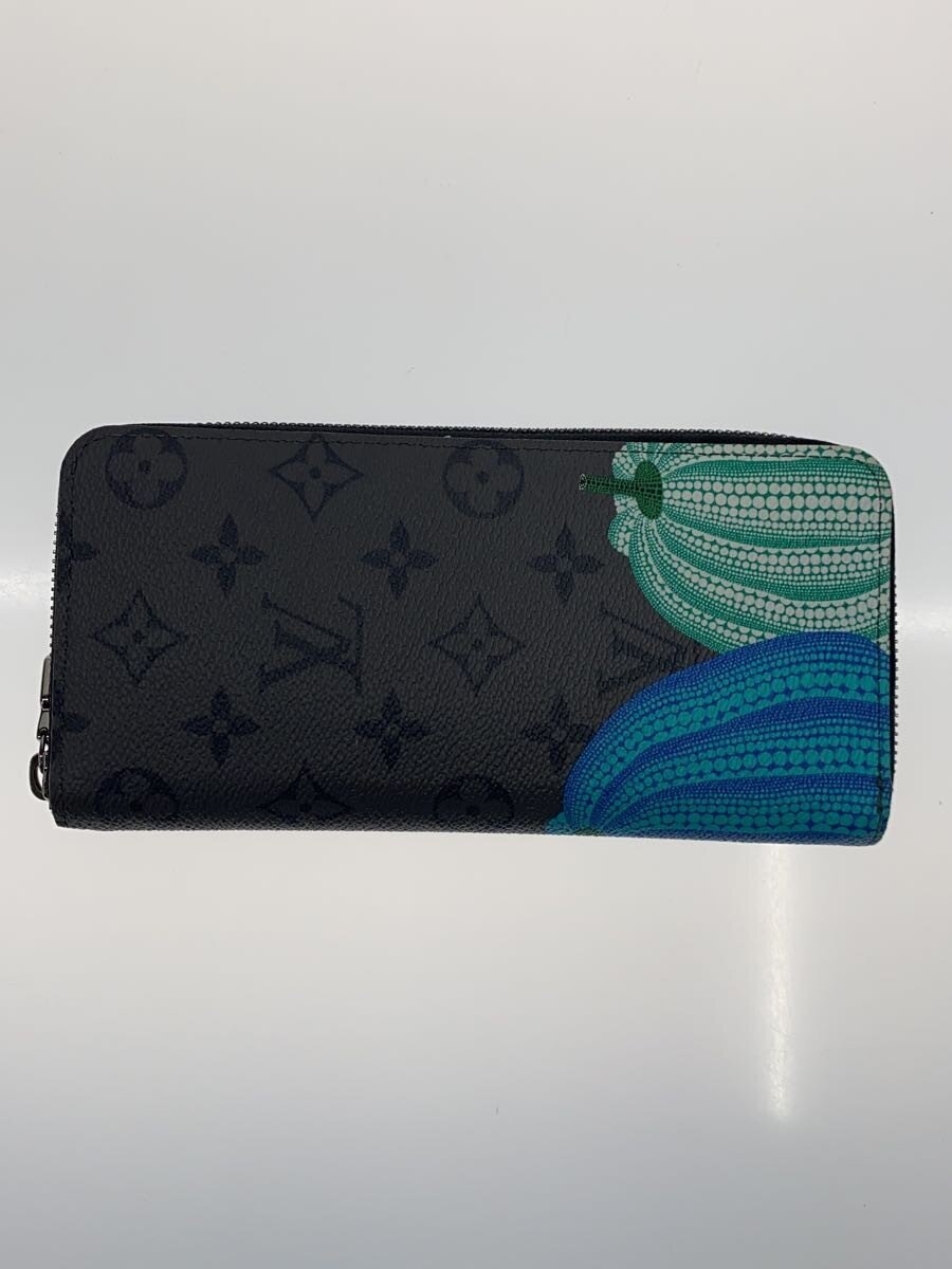 【中古】LOUIS VUITTON◆ジッピー・ウォレット・ヴェルティカル_モノグラム・エクリプス・リバース_LV×YK/グレー/総柄【服飾雑貨他】