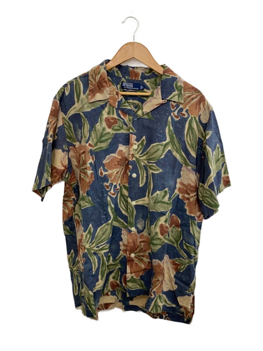 【中古】POLO RALPH LAUREN◆アロハシャツ/L/コットン【メンズウェア】