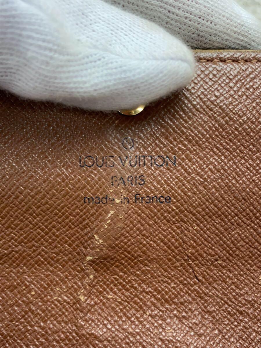【中古】LOUIS VUITTON◆ポシェット・ポルト・モネ・クレディ_モノグラム・キャンバス_BRW/レザー/BRW/メンズ【服飾雑貨他】