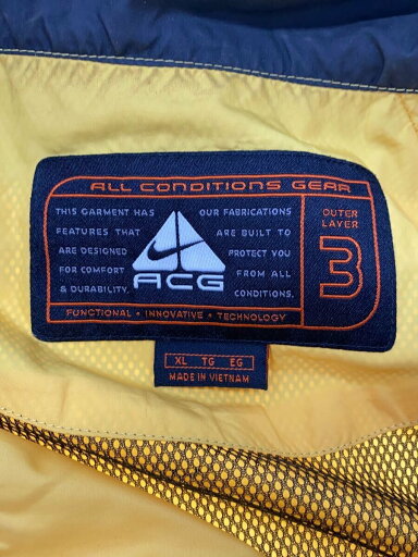 【中古】NIKE ACG◆90s/アノラックパーカー/ジャケット/XL/ポリエステル/YLW【メンズウェア】