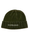 【中古】Supreme◆ニットキャップ/--/コットン/KHK/メンズ【服飾雑貨他】