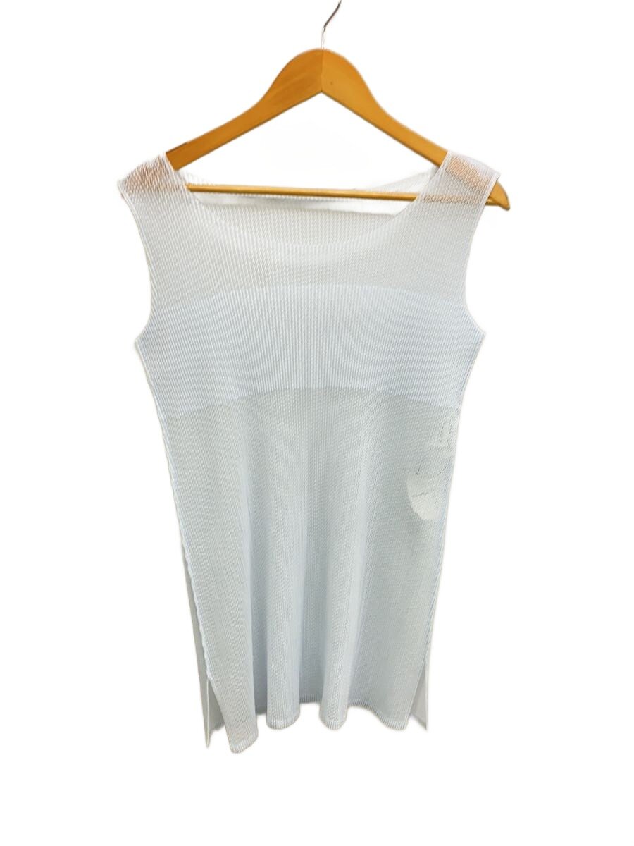 Rakuten - 【中古】PLEATS PLEASE ISSEY MIYAKE◆メッシュプリーツノースリーブチュニック/3/ポリエステル/BLU/ft274//【レディースウェア】