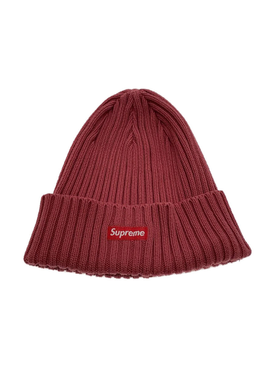 【中古】Supreme◆Overdyed Ribbed Beanie/ニットキャップ/--/コットン/PNK/無地/メンズ【服飾雑貨他】