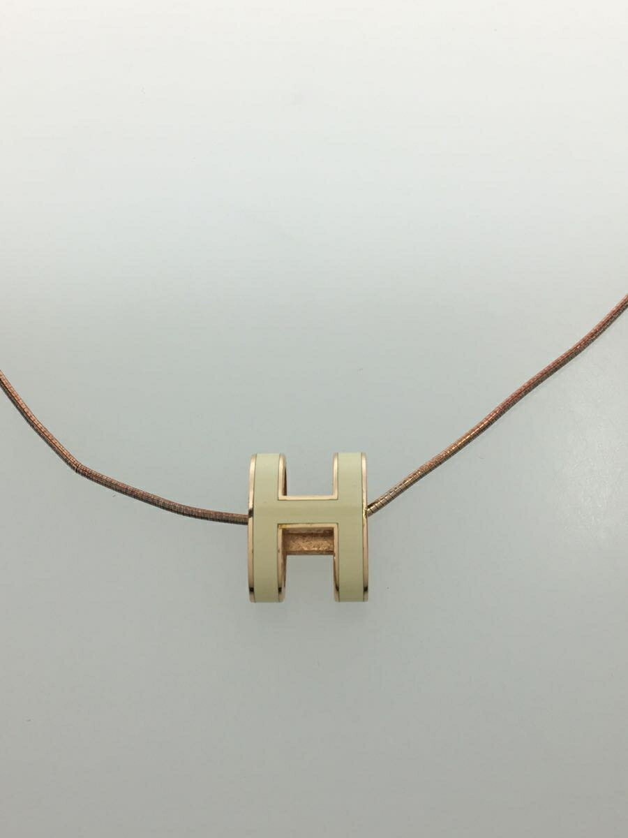 【中古】HERMES◆ポップアッシュH/ネックレス/PNK/トップ有/レディース【服飾雑貨他】