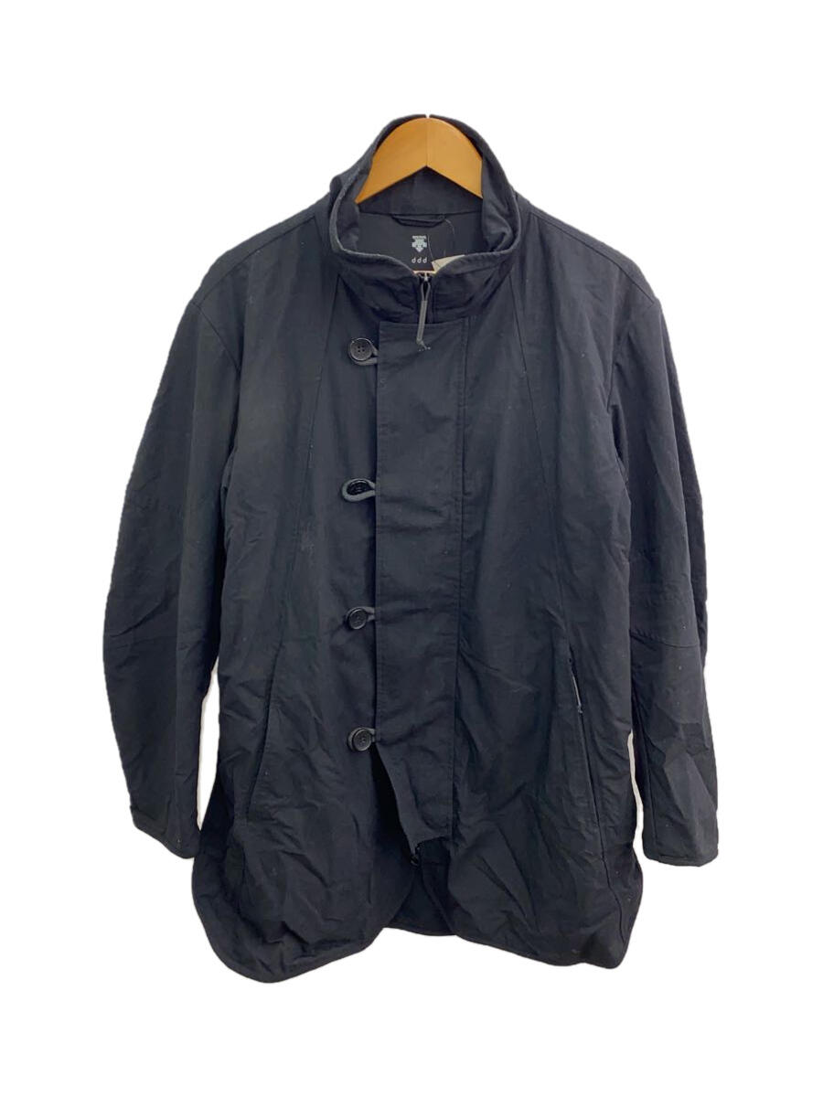 【中古】DESCENTE◆コート/L/ナイロン/BLK/無地/DHMRJ630【メンズウェア】