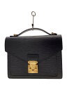 【中古】LOUIS VUITTON◆モンソー_エピ/M52122/BLK/レザー/BLK【バッグ】
