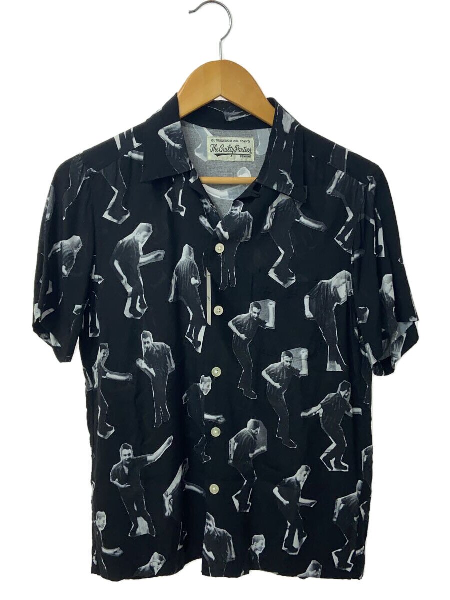 WACKO MARIA◆×JIM JARMUSCH/HAWAIIAN SHIRT S/S /半袖シャツ/S/レーヨン/BLK/総柄