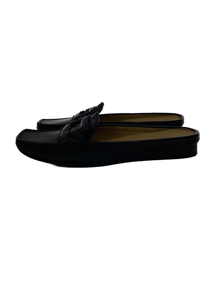【中古】COLE HAAN◆レザーミュールローファー/--/BLK/レザー【シューズ】