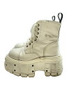 【中古】NEW ROCK◆ブーツ/38/WHT/M-TANKMILI083C-C2【シューズ】