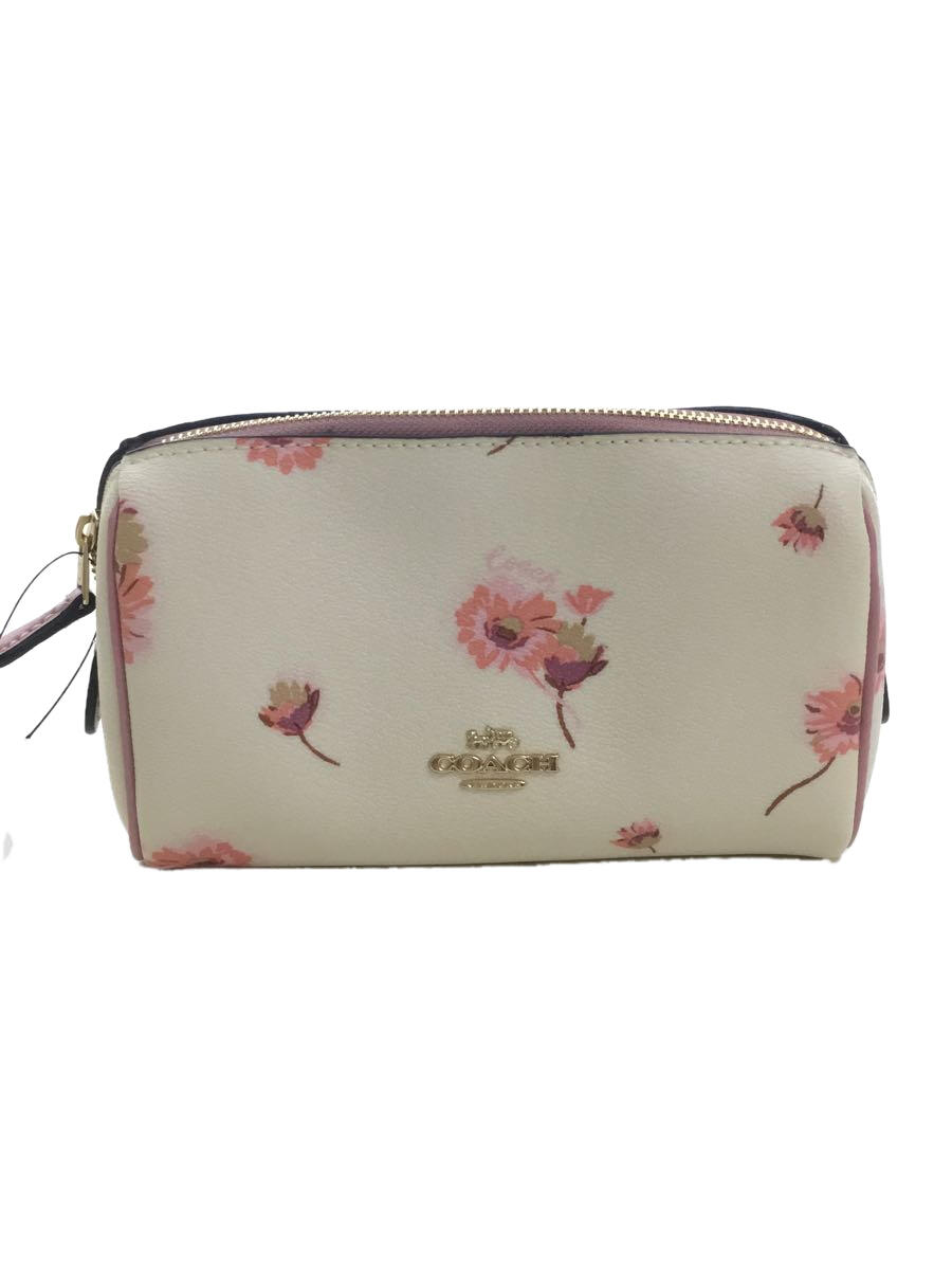 【中古】COACH◆IMCAH/マルチフローラルプリント/ポーチ/IVO/花柄/C7358【バッグ】