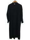 【中古】ENFOLD◆長袖ワンピース/38/ウール/BLK/無地/300FA273-1390//【レディースウェア】