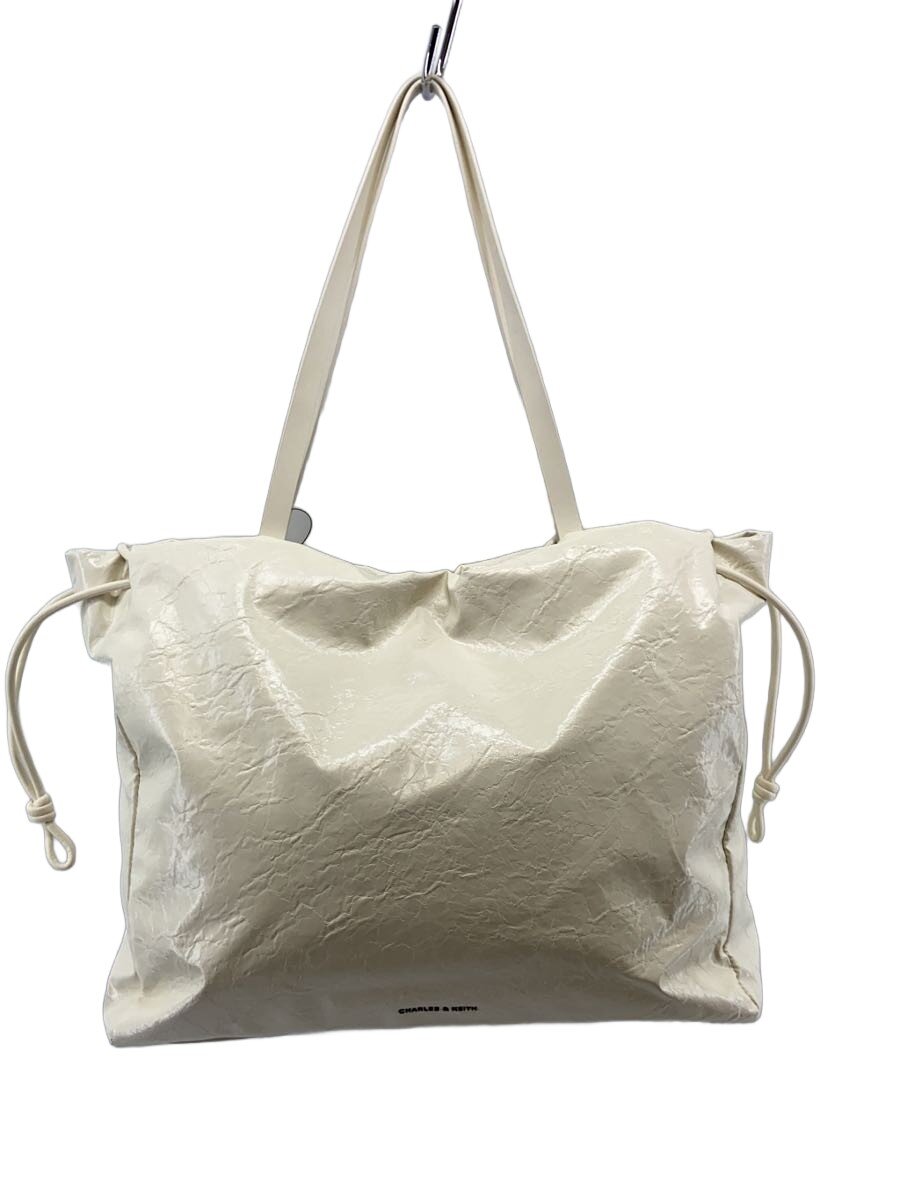【中古】CHARLES&KEITH◆トートバッグ/--/WHT【バッグ】