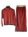 【中古】HaaT◆セットアップ/2/--/RED/HA03FJ631/HA03FG632/フリンジ/プリーツ【レディースウェア】