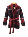 【中古】RALPH LAUREN◆カーディガン(厚手)/S/ウール/ネイティブ/レッド/総柄/ショール/ネイティブ【メンズウェア】(4)