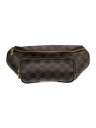 【中古】LOUIS VUITTON◆バムバッグ・メルヴィール_ダミエ・エベヌ_BRW/PVC/BRW【バッグ】