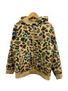 【中古】STUSSY◆ジップパーカー/L/コットン/BRW/カモフラ【メンズウェア】