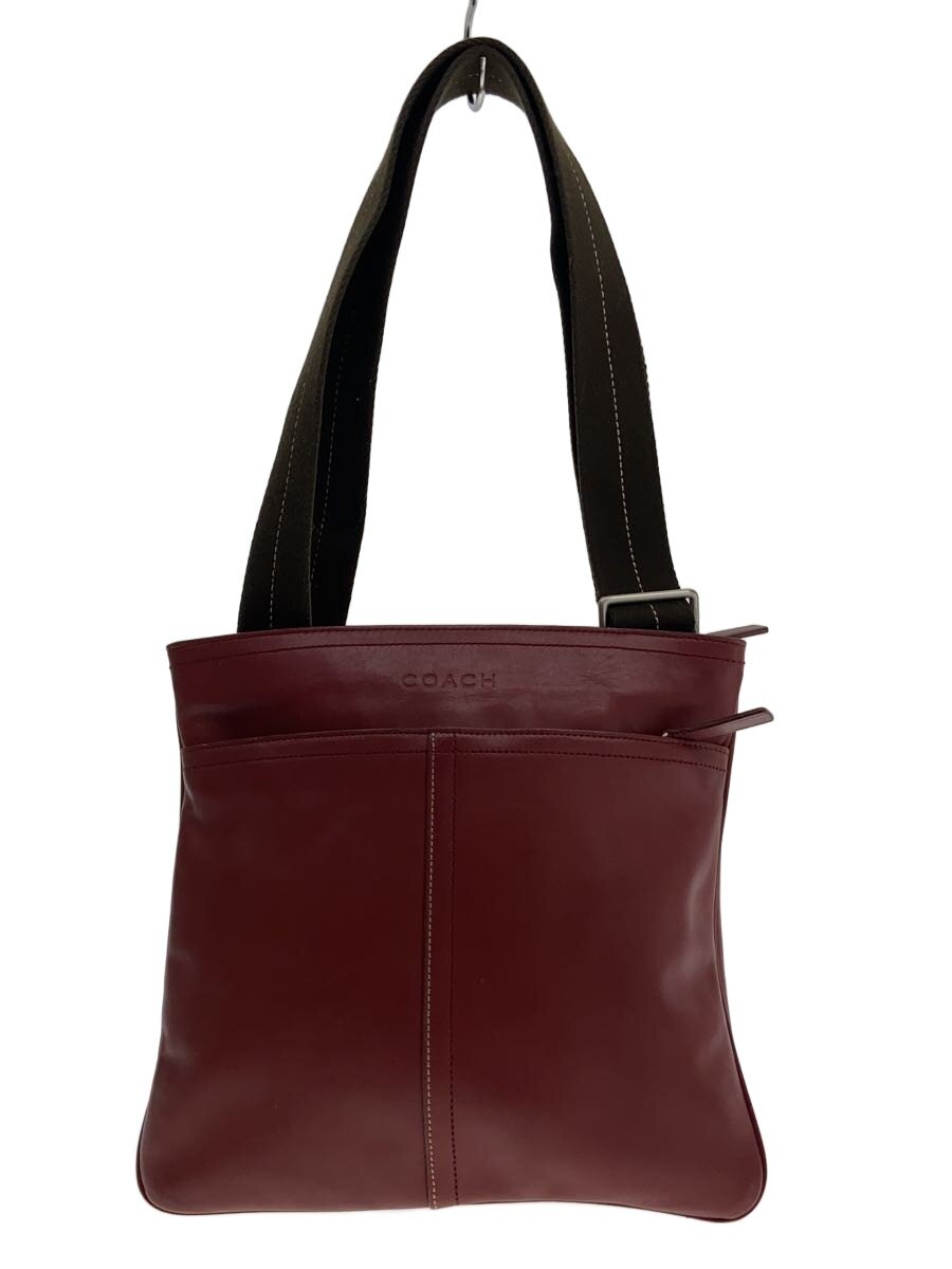 【中古】COACH◆ショルダーバッグ/レザー/RED/F70696【バッグ】
