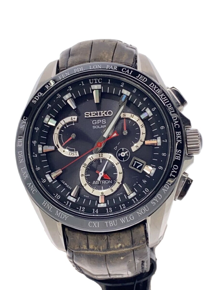 楽天2nd STREET 楽天市場店【中古】SEIKO◆ソーラー腕時計/アナログ/ブラック/8X53-0AB0-2/ASTRON/GPS衛星電波【服飾雑貨他】