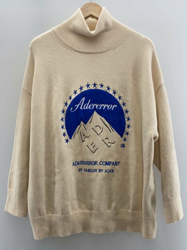 【中古】ADER ERROR◆ニット・セーター(厚手)/--/コットン/CRM/無地【メンズウェア】