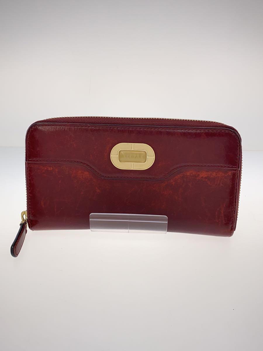 【中古】BVLGARI◆長財布/レザー/BRD/�
