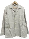 【中古】COMOLI◆Linen 1938 Jacket/テーラードジャケット/1/リネン/クリーム/M01-01012//【メンズウェア】