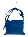 【中古】JIL SANDER◆クッションショルダーバッグ/レザー/BLU/無地/アクアブルー【バッグ】