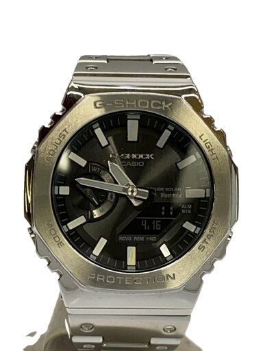 【中古】CASIO◆ソーラー腕時計_G-SHOCK/デジアナ/ステンレス/BLK/SLV/SS【服飾雑貨他】 【中古】CASIO◆ソーラー腕時計_G-SHOCK/デジアナ/ステンレス/BLK/SLV/SS【服飾雑貨他】