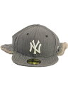 【中古】NEW ERA◆ヘッドウェア/7 1/8/コットン/GRY/無地/レディース【服飾雑貨他】