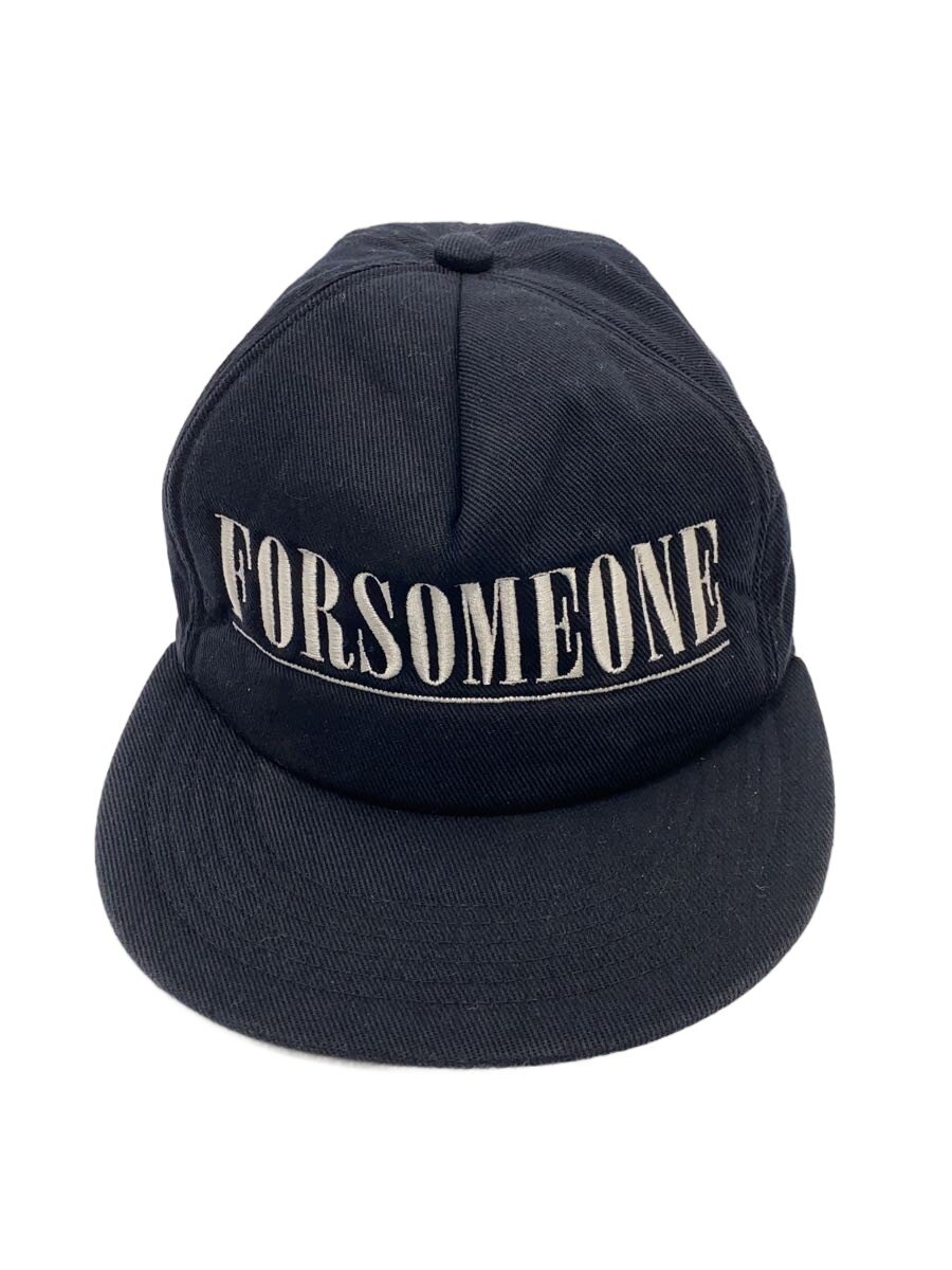 FORSOMEONE◆キャップ/FREE/コットン/BLK/メンズ//