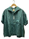 【中古】Gorsch the seamster◆イタリアンカラーリネン半袖シャツ/FREE/リネン/GRN/07SOSH02【メンズウェア】