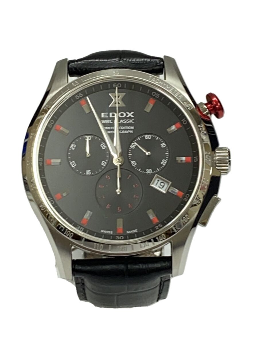 【中古】EDOX◆EDOX/クォーツ腕時計/アナログ/ブラック/クロノラリー/WRC CLASSIC/? NULL ?【服飾雑貨他】