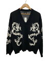 【中古】HUF◆カーディガン(薄手)/XL/コットン/BLK/KN00466【メンズウェア】