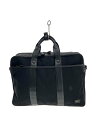 【中古】PORTER◆ブリーフケース/ナイロン/BLK/無地【バッグ】