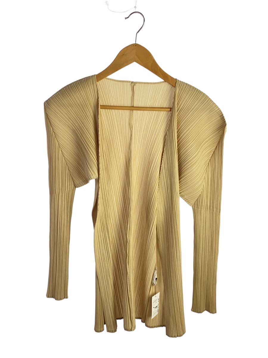 Rakuten - 【中古】PLEATS PLEASE ISSEY MIYAKE◆カーディガン(薄手)/3/ポリエステル/YLW/PP04-JO607【レディースウェア】